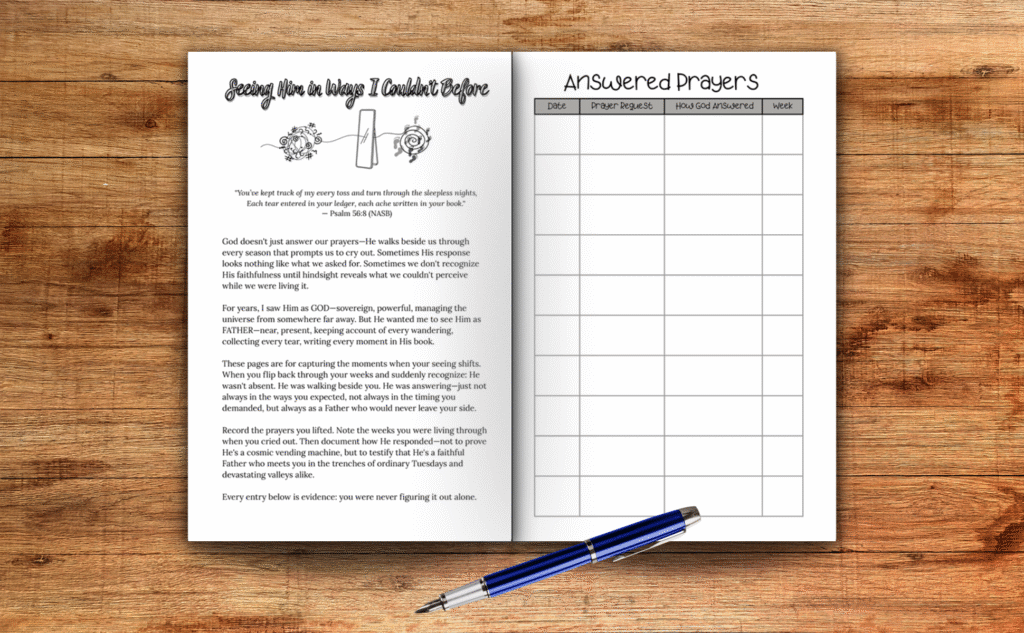 Seeing Him In Ways - Answered Prayers Pages Mockup